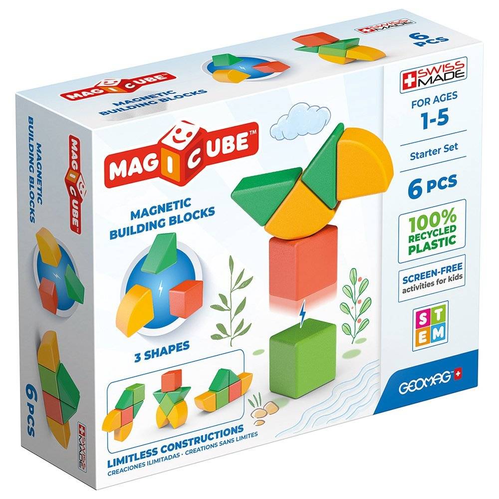 ΜΑΓΝΗΤΙΚΑ ΣΧΗΜΑΤΑ GEOMAG MAGICUBE BUILDING BLOCKS 6 (200) GEOMAG