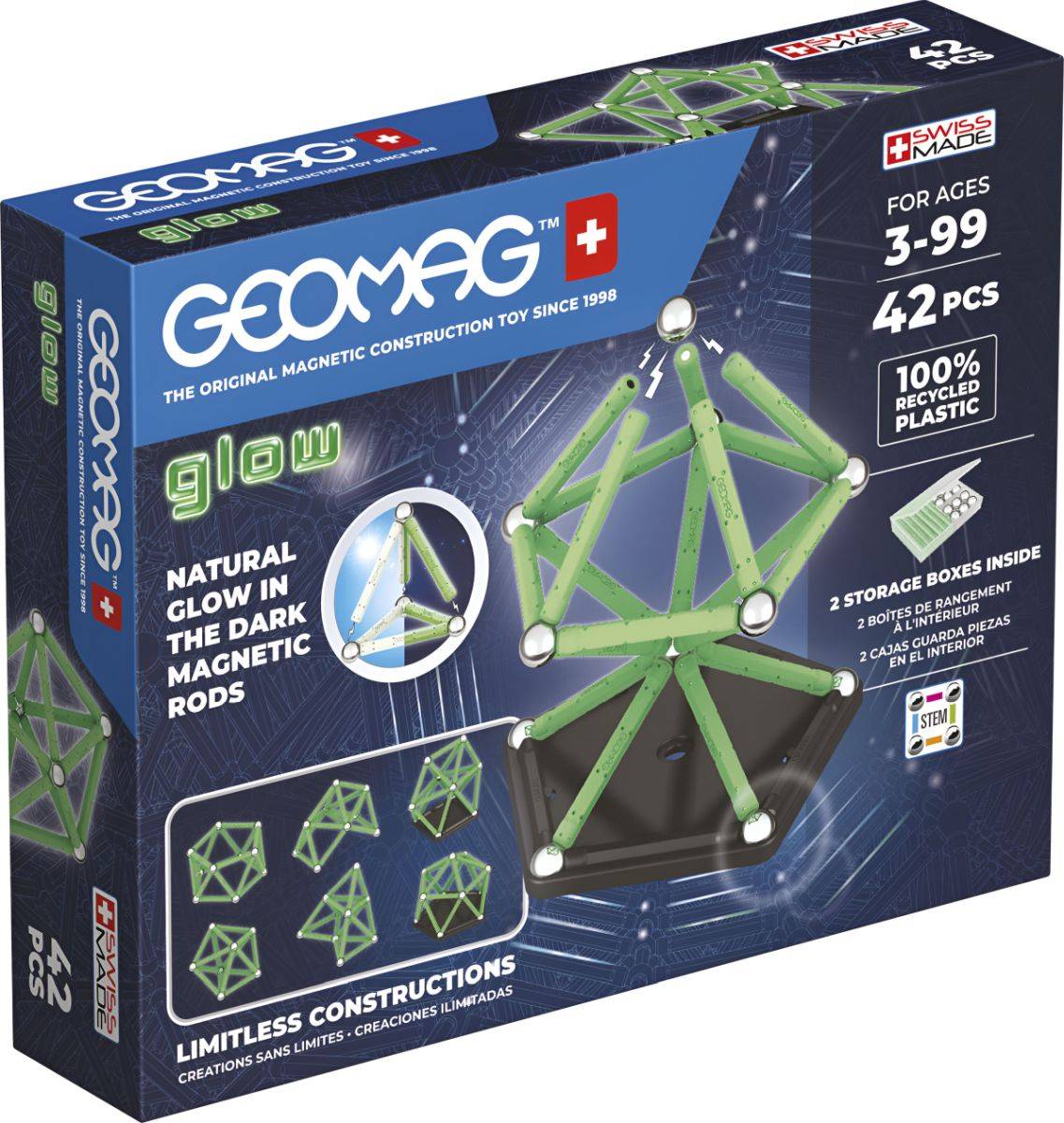ΜΑΓΝΗΤΙΚΟ ΣΕΤ GEOMAG GLOW 42-GREEN (329) GEOMAG