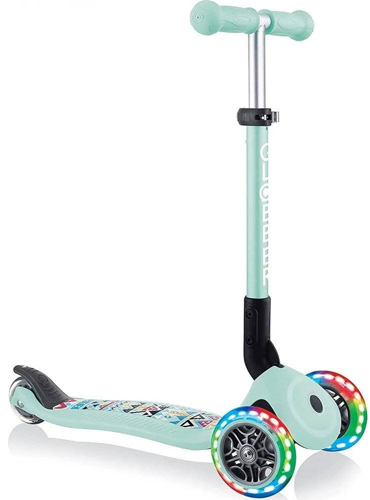 ΠΑΤΙΝΙ GLOBBER JUNIOR ΑΝΑΔΙΠΛΟΥΜΕΝΟ FANTASY LIGHTS TRIBAL MINT (433-206) GLOBBER