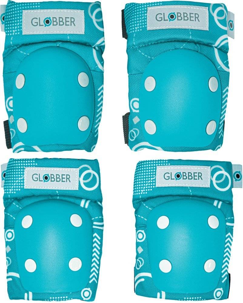 ΣΕΤ ΠΡΟΣΤΑΤΕΥΤΙΚΩΝ GLOBBER TODDLER PADS SHAPES TEAL (529-005) 4 ΤΜΧ