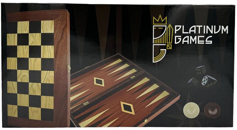 ΤΑΒΛΙ-ΣΚΑΚΙ PLATINUMGAMES ΚΑΠΛΑΜΑΣ ΜΑΟΝΙ 38 X 19 CM