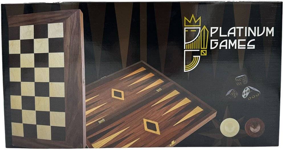 ΤΑΒΛΙ-ΣΚΑΚΙ PLATINUMGAMES ΚΑΠΛΑΜΑΣ ΚΑΡΥΔΙΑ 28 X 15 CM PLATINUMGAMES