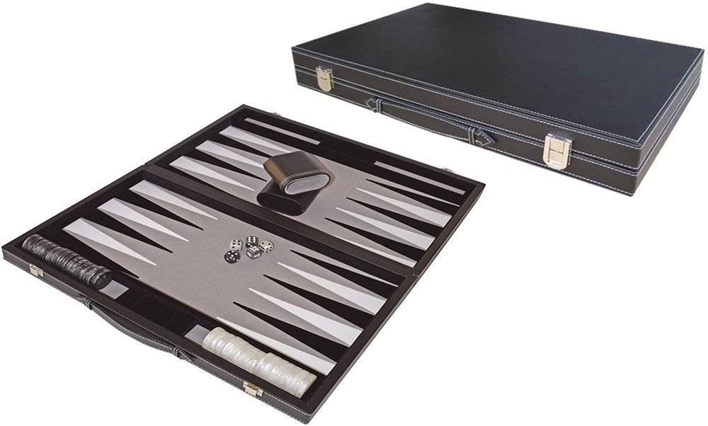 ΤΑΒΛΙ PLATINUMGAMES DELUXE ΒΑΛΙΤΣΑ ΔΕΡΜΑΤΙΝΗΣ ΜΑΥΡΗ ΜΕ ΓΚΡΙ ΕΣΩΤΕΡΙΚΟ 38 Χ 23 CM PLATINUMGAMES