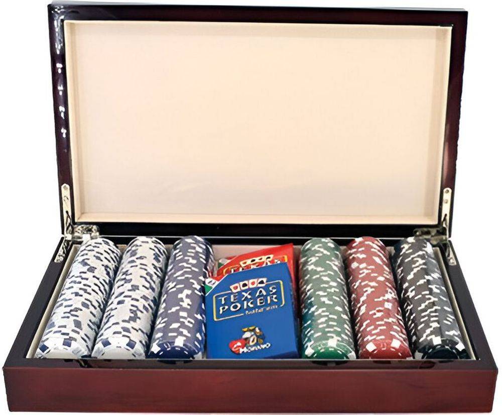 ΚΟΥΤΙ ΞΥΛΙΝΟ LAS VEGAS PLATINUM GAMES ΜΕ 300 ΜΑΡΚΕΣ DICE KAI 2 ΤΡΑΠΟΥΛΕΣ MODIANO