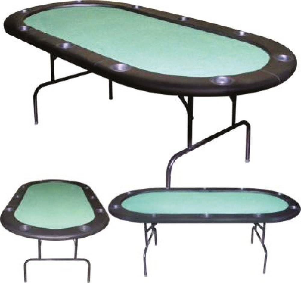 ΤΡΑΠΕΖΙ POKER PLATINUM GAMES ΠΤΥΣΣOΜΕΝΟ ΟΒAΛ ΜΕ ΤΣOΧΑ KAI ΣΤΕΦAΝΙ 220X90CM