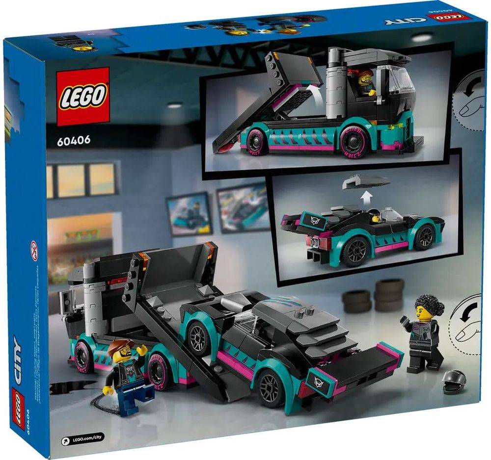 LEGO LEGO CITY RACE CAR AND CAR CARRIER TRUCK (60406)