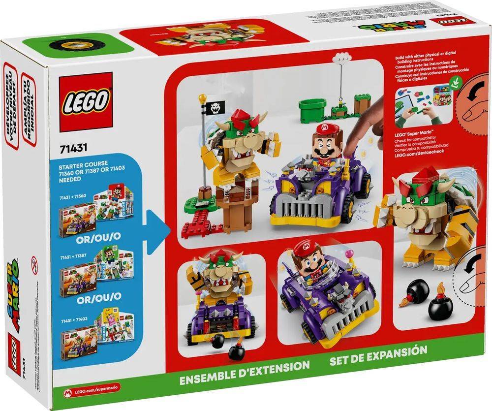 LEGO LEGO SUPER MARIO BOWSER&#039;S MUSCLE CAR EXPANSION SET (71431)