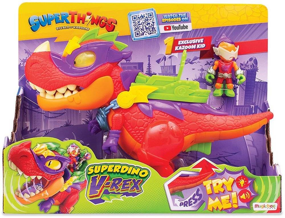 SUPERTHINGS ΜΙΚΡΟΠΛΑΣΜΑΤΑ ΔΕΙΝΟΣΑΥΡΟΣ ΜΕ ΦΙΓΟΥΡΑ SUPER DINO V-REX AS COMPANY AS COMPANY