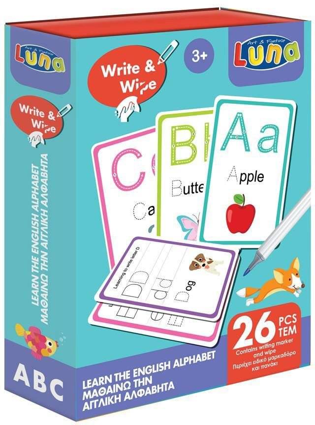 ΜΑΘΑΙΝΩ ΤΗΝ ΑΓΓΛΙΚΗ ΑΛΦΑΒΗΤΑ LUNA ΓΡΑΦΩ ΣΒΗΝΩ 24TMX