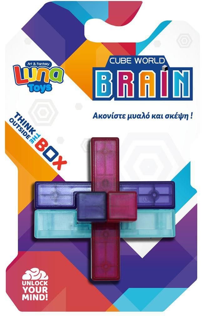 LUNA ΠΑΖΛ ΠΛΑΣΤΙΚΟ LUNA 3D ΣΤΑΥΡΟΣ 6ΤΜΧ ΣΕ BLISTER