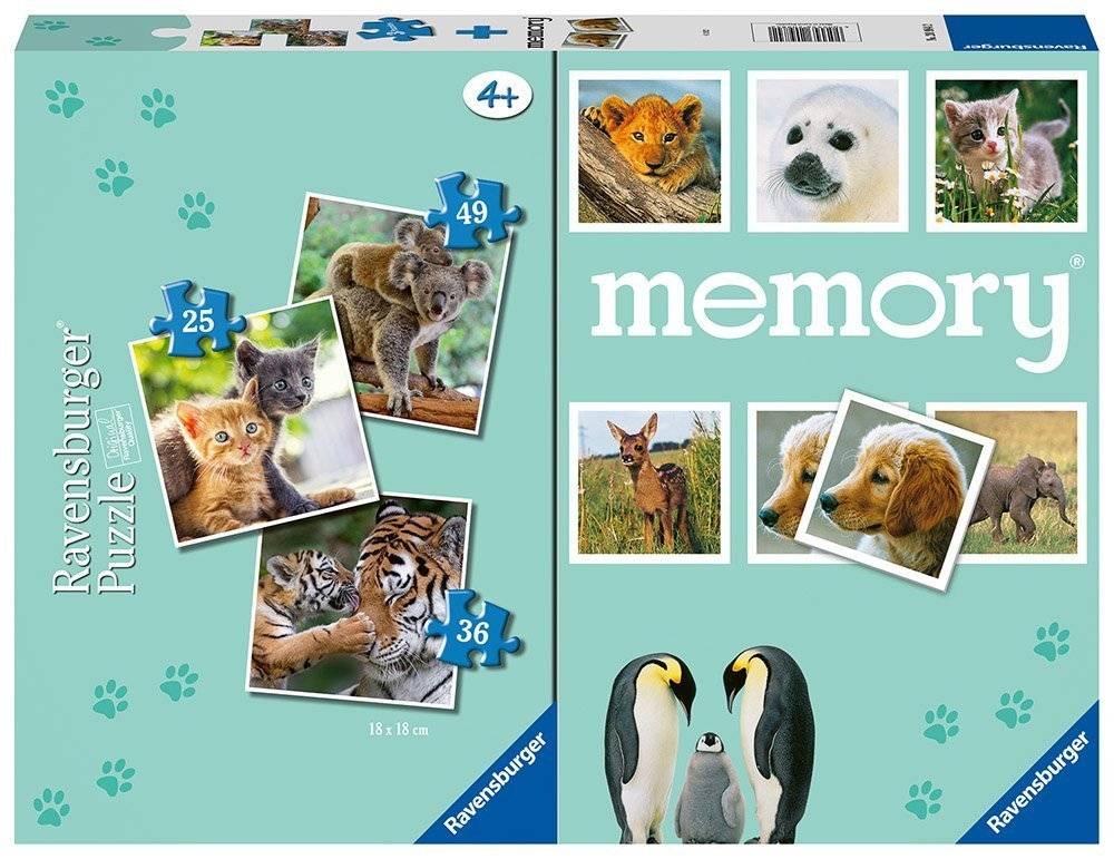 MEMORY - 3 ΠΑΖΛ ΖΩΑΚΙΑ 25-36-49 110ΤΜΧ RAVENSBURGER
