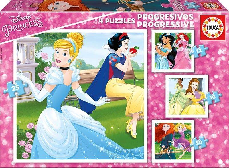 ΠΑΖΛ EDUCA 4 ΣΕ 1 PRINCESS (12-16-20-25 TMX) EDUCA