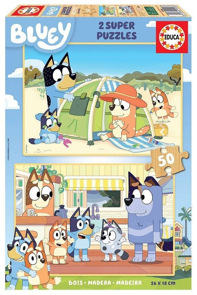 EDUCA ΞΥΛΙΝΟ PUZZLE 2Χ50 ΤΜΧ BLUEY EDUCA