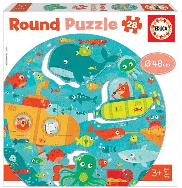 ΠΑΖΛ EDUCA ROUND PUZZLE UNDER THE SEA 28TMX (18907)