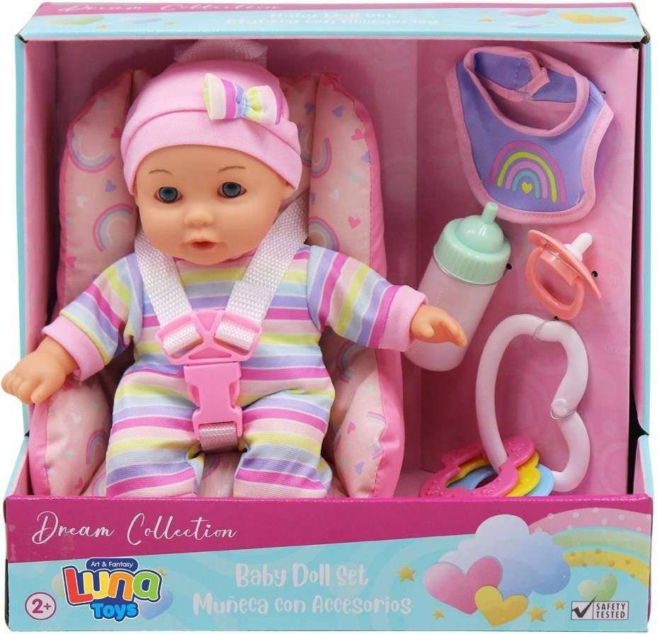 ΚΟΥΚΛΑ ΜΩΡΟ LUNA ΣΕΤ ΜΕ ΚΑΡΕΚΛΑΚΙ ΑΥΤΟΚΙΝΗΤΟΥ LUNA