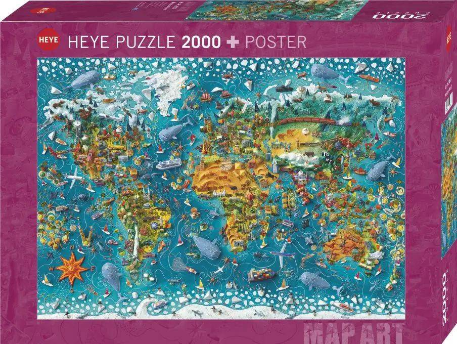 MAP ART MINIATURE WORLD HEYE 2000 ΚΟΜΜΑΤΙΑ (29983) HEYE