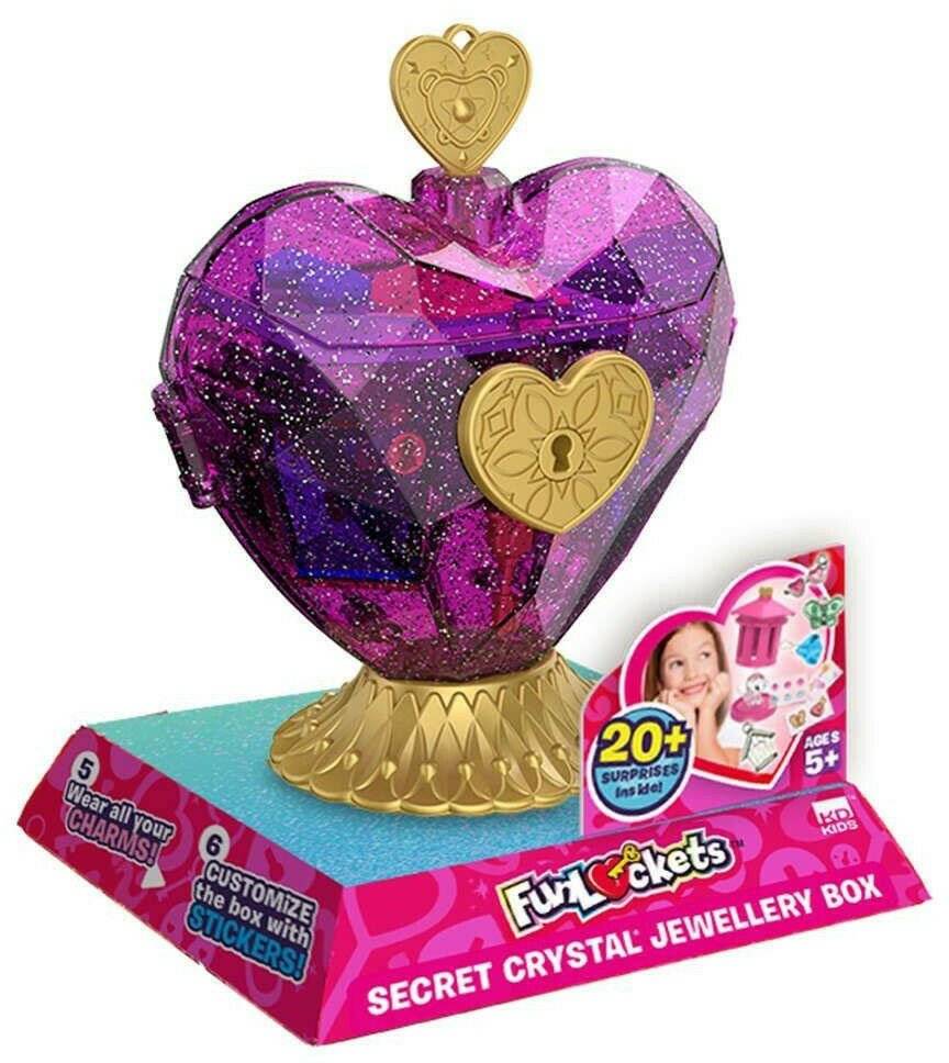 ΚΡΥΣΤΑΛΛΙΝΗ ΜΥΣΤΙΚΗ ΚΟΣΜΗΜΑΤΟΘΗΚΗ ΚΑΡΔΙΑ FUNLOCKETS ΜΕ ΕΚΠΛΗΞΕΙΣ FUNLOCKETS