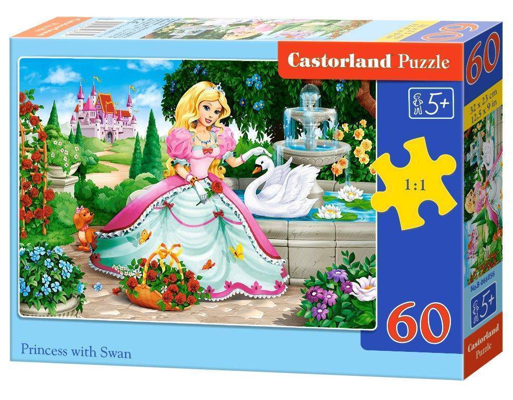 ΠΑΖΛ CASTORLAND PRINCESS WITH SWAN 60ΤΜΧ CASTORLAND