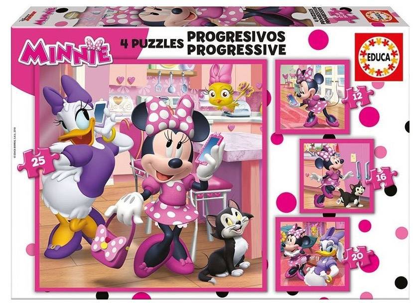 EDUCA ΞΥΛΙΝΟ PUZZLE 4 ΜΙΝΝΙΕ (12-16-20-25)ΤΜΧ EDUCA