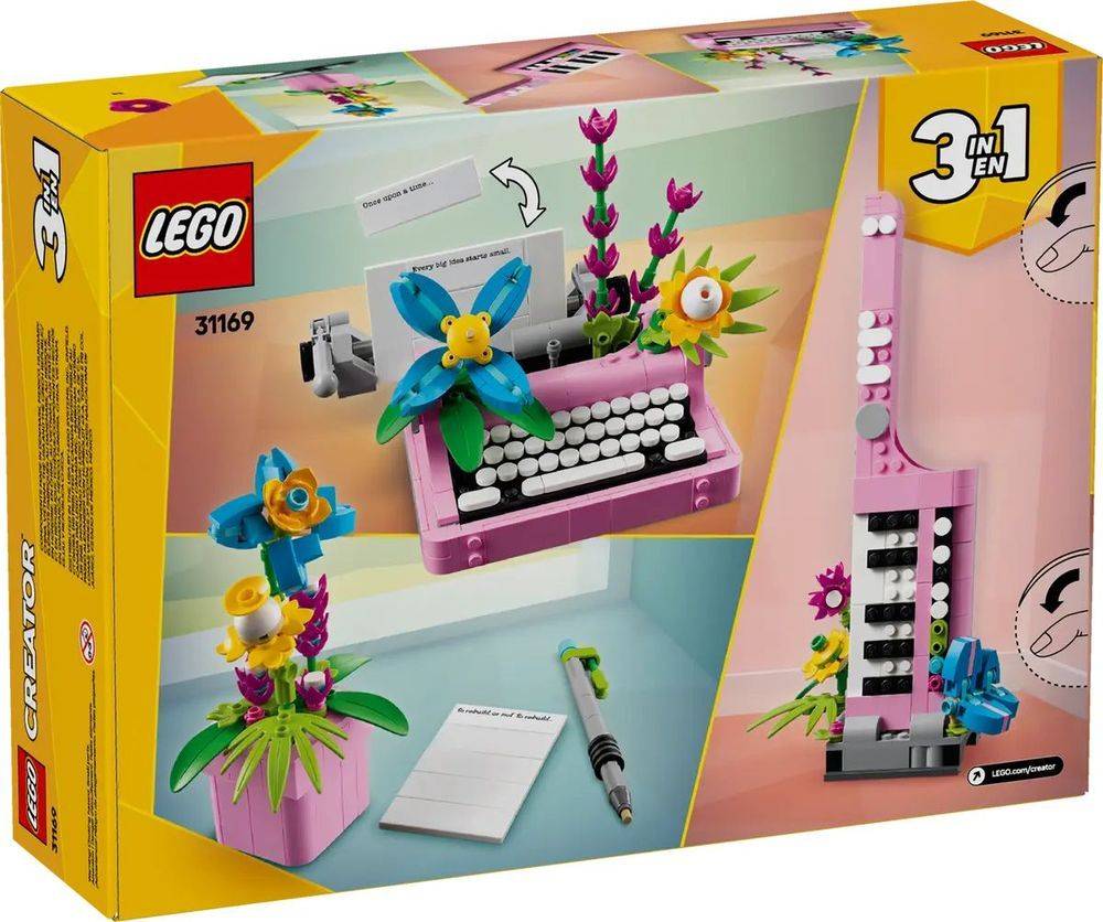 LEGO TYPEWRITER WITH FLOWERS (31169)