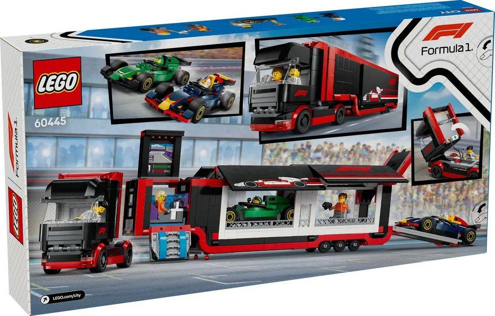 LEGO CITY 60445 F1 TRUCK WITH RB20 &amp; AMR24 F1 CARS