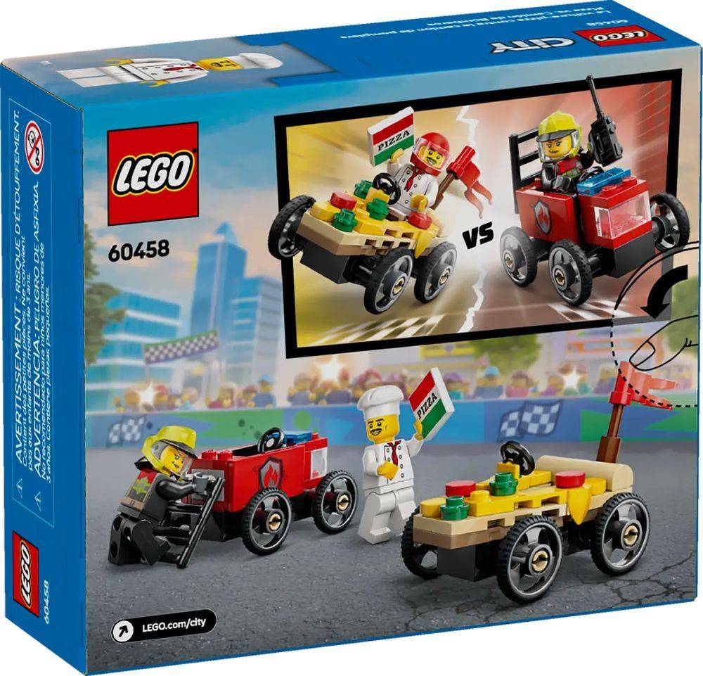 LEGO PIZZA VS. FIRE TRUCK RACE CAR PACK (60458)