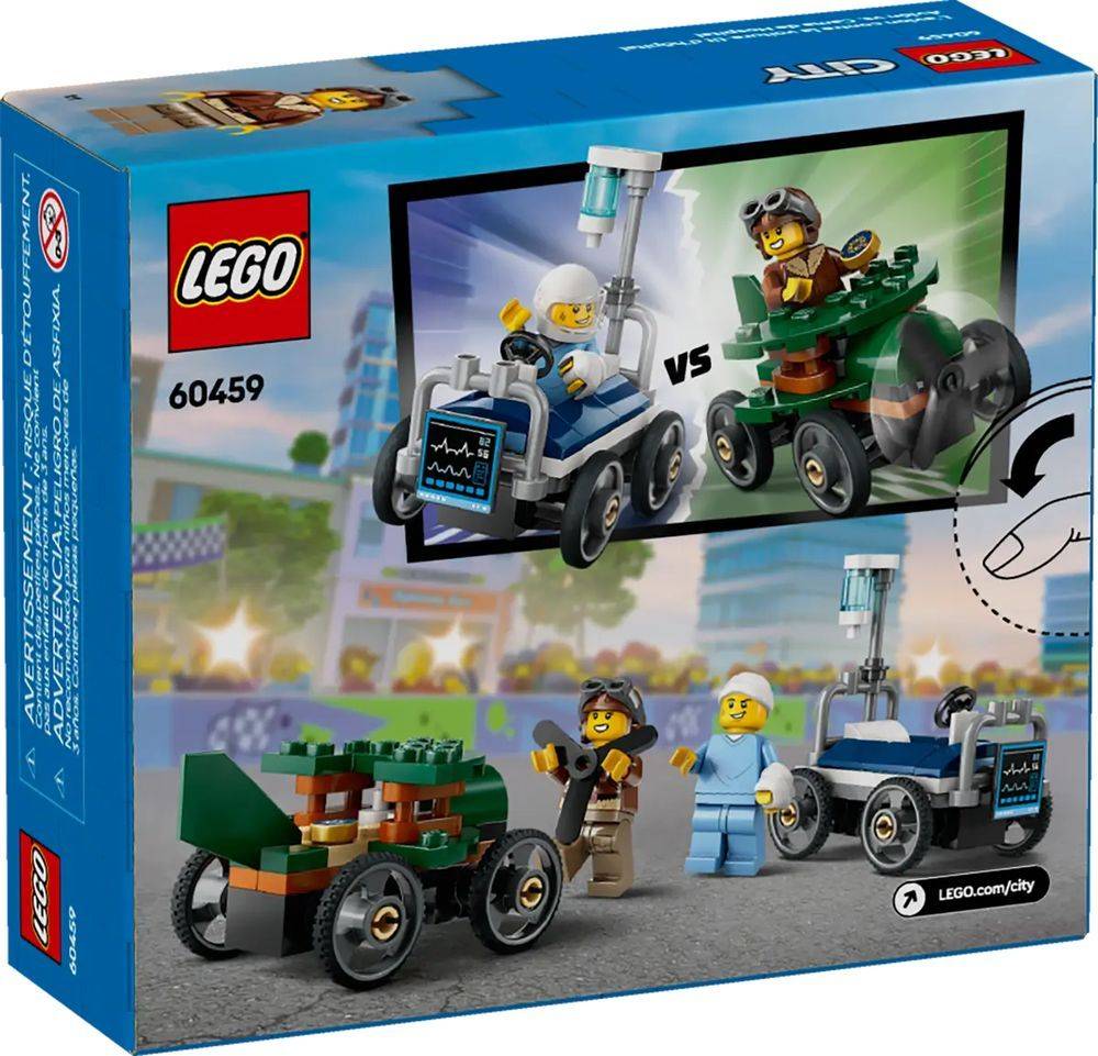 LEGO AIRPLANE VS. HOSPITAL BED RACE CAR PACK (60459)