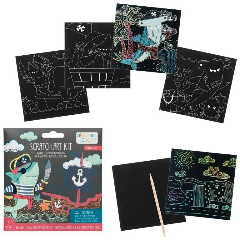 ΧΕΙΡΟΤΕΧΝΙΑ STEPHEN JOSEPH SCRATCH KIT ART, SHARK STEPHEN JOSEPH