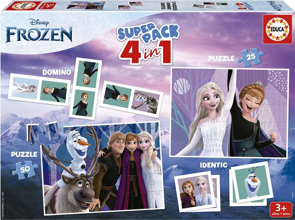 ΠΑΖΛ EDUCA SUPERPACK 4 ΙΝ 1 FROZEN ΙΣΠΑΝΙΑ