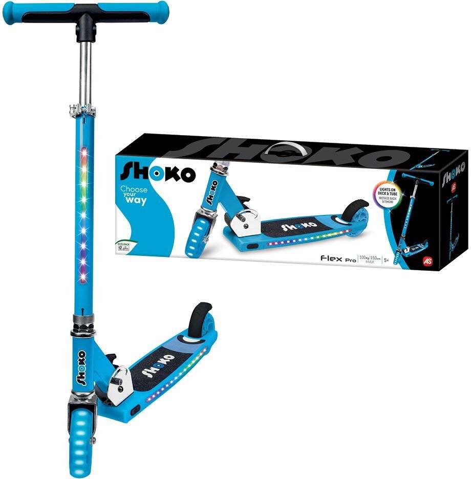 ΠΑΙΔΙΚΟ ΠΑΤΙΝΙ SHOKO FLEX PRO ΜΕ 2 ΡΟΔΕΣ ΣΕ ΜΠΛΕ (5+ ΧΡΟΝΩΝ) SHOKO