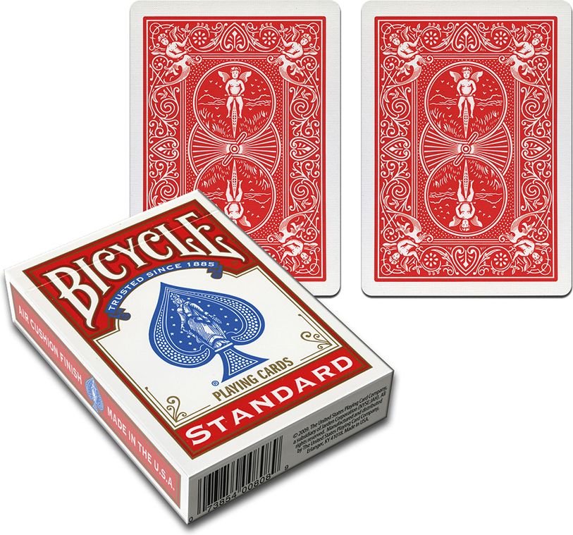BICYCLE ΤΡΑΠΟΥΛΑ BICYCLE DOUBLE BACK RED/RED