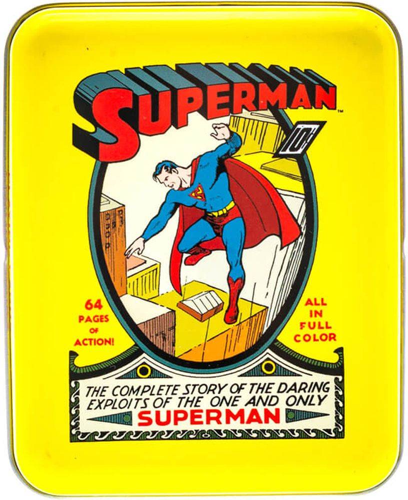 ΤΡΑΠΟΥΛΑ CARTAMUNDI WARNER COMIC SUPERMAN ΣΕ ΜΕΤΑΛΛΙΚΟ ΚΟΥΤΙ