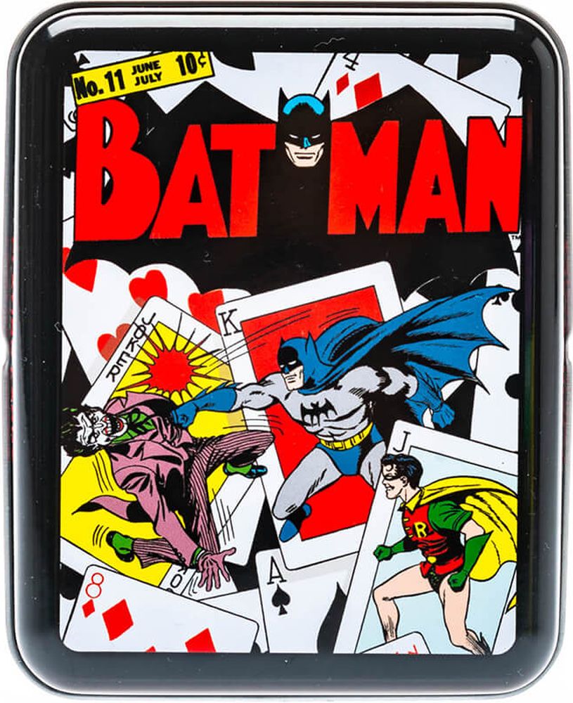 CARTAMUNDI ΤΡΑΠΟΥΛΑ CARTAMUNDI WARNER COMIC NO.11 BATMAN ΣΕ ΜΕΤΑΛΛΙΚΟ ΚΟΥΤΙ