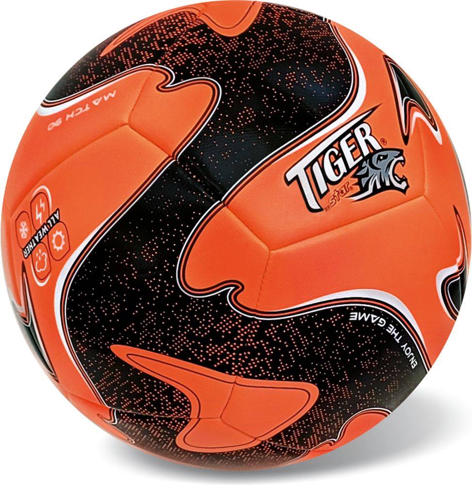 ΜΠΑΛΑ ΠΟΔΟΣΦΑΙΡΟΥ SUPER GALAXY FLUO ΠΟΡΤΟΚΑΛΙ-ΜΑΥΡΟ - S.5 STAR TOYS