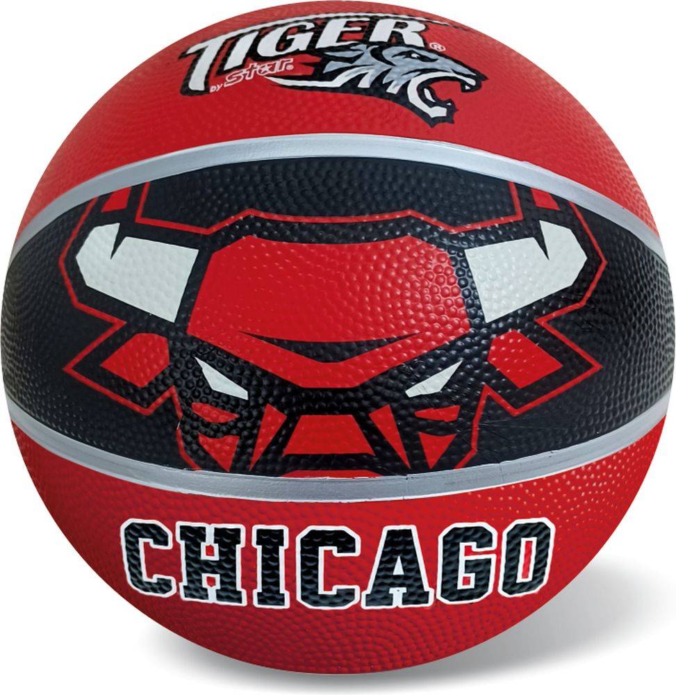 STAR TOYS ΜΠΑΛΑ BASKET ΜΑΥΡΟ-ΚΟΚΚΙΝΟ - S.7