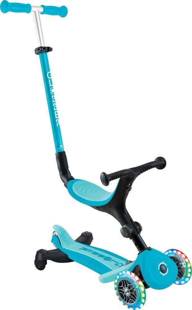ΠΑΤΙΝΙ GLOBBER ΑΝΑΔΙΠΛΟΥΜΕΝΟ GO UP ACTIVE LIGHTS 360 AQUA GLOBBER