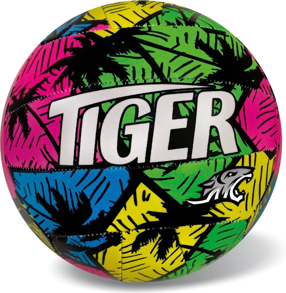 ΜΠΑΛΑ BEACH NEOPRENE TIGER FLUO PALM TREES - S.5 STAR TOYS