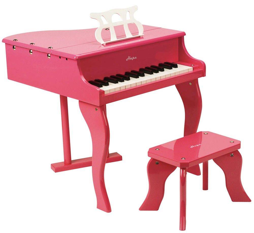 ΠΙΑΝΟ HAPE HAPPY GRAND PIANO PINK ΜΕ 30 ΚΛΕΙΔΙΑ ΚΑΙ ΚΑΡΕΚΛΑΚΙ ΡΟΖ 2ΤΜΧ HAPE