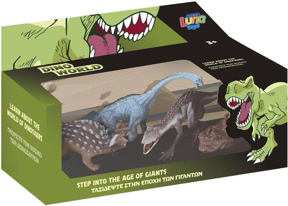 ΔΕΙΝΟΣΑΥΡΟΣ ΣΕΤ LUNA TOYS 4 ΤΜΧ., 31X14X18,5 ΕΚ ΣΕ 2 ΣΧΕΔΙΑ