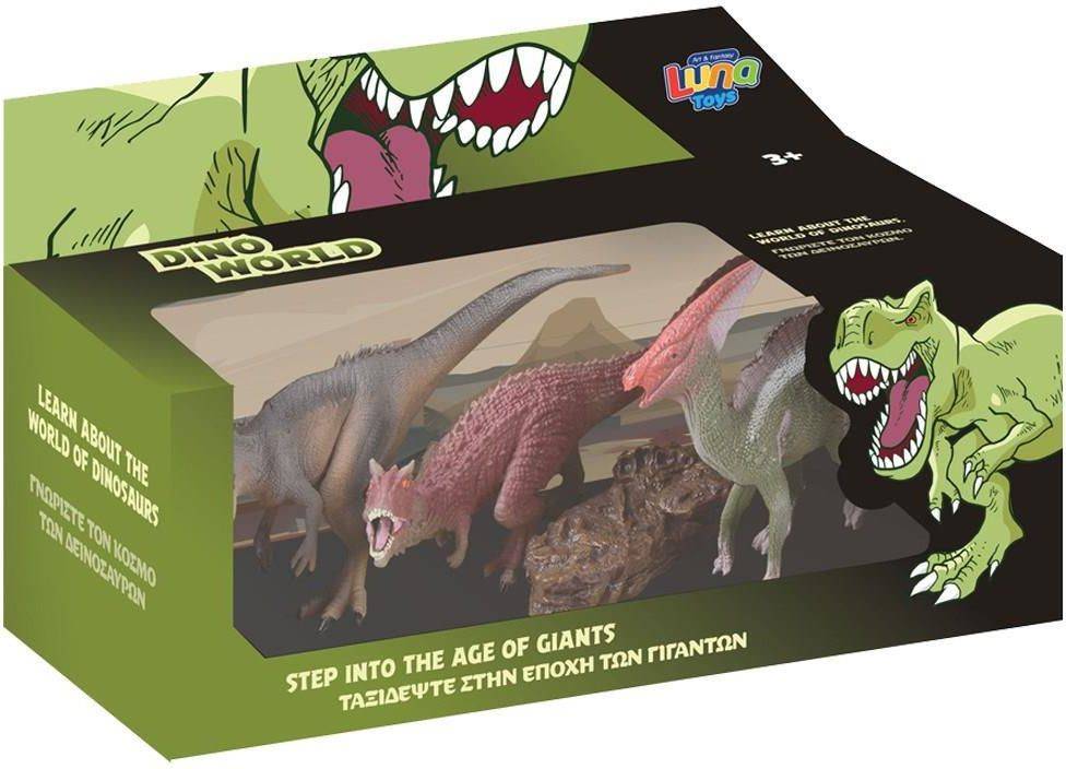 ΔΕΙΝΟΣΑΥΡΟΣ ΣΕΤ LUNA TOYS 4 ΤΜΧ., 31X14X18,5 ΕΚ ΣΕ 2 ΣΧΕΔΙΑ LUNA