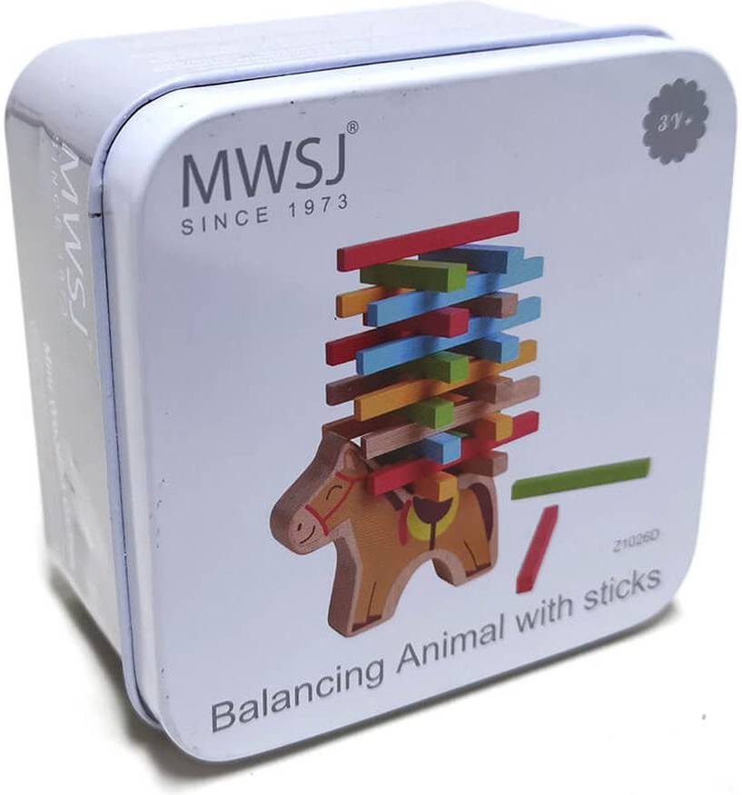 IWOOD BALANCING ANIMAL WITH STICKS MWSJ ΑΛΟΓΑΚΙ ΙΣΟΡΡΟΠΙΑΣ