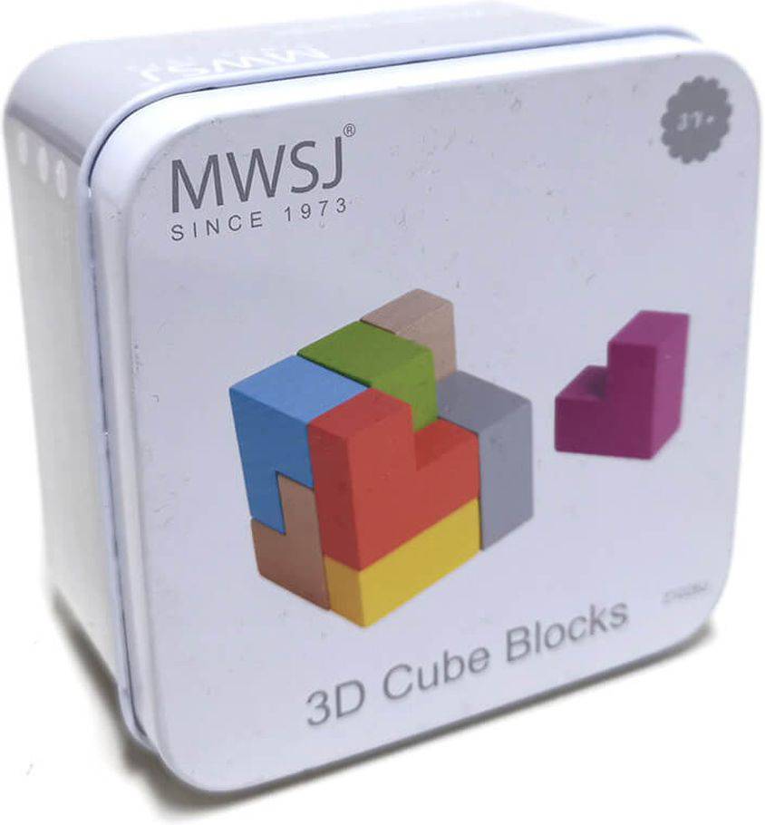 3D CUBE BLOCKS MWSJ ΠΟΛΥΧΡΩΜΟΣ ΚΥΒΟΣ IWOOD