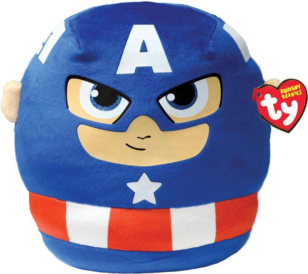 TY SQUISHY BEANIES CAPTAIN AMERICA 38CM