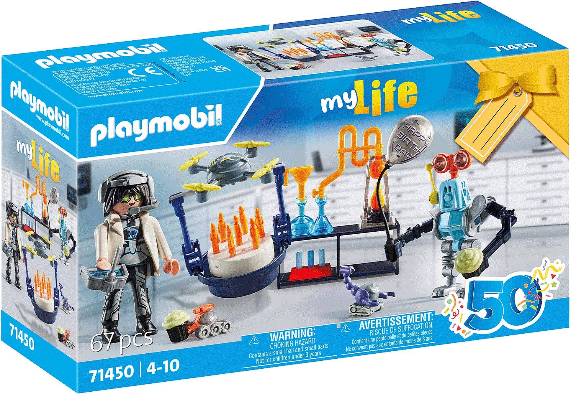 PLAYMOBIL 71450 GIFT SET ΠΑΡΤΥ ΣΤΟ ΕΡΓΑΣΤΗΡΙΟ ΤΟΥ ΤΡΕΛΟΕΠΙΣΤΗΜΟΝΑ PLAYMOBIL
