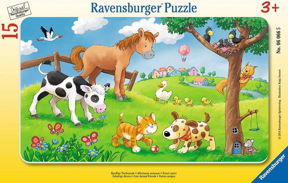 RAVENSBURGER ΤΡΥΦΕΡΑ ΖΩΑΚΙΑ RAVENSBURGER ΠΑΖΛ ΚΑΡΤΕΛΑ 15ΤΜΧ