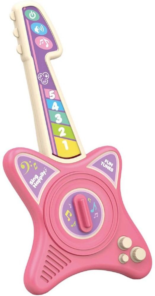 ΚΙΘΑΡΑ LUNA ΜΕ ΜΟΥΣΙΚΗ ΣΕ 2 ΧΡΩΜΑΤΑ ΡΟΖ - ΜΠΛΕ