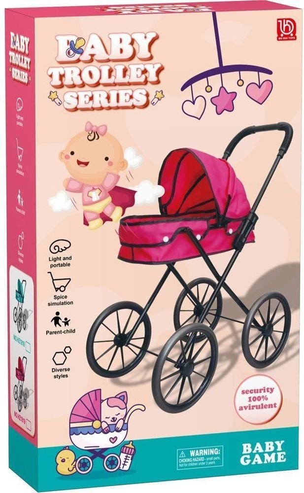 ΚΑΡΟΤΣΙ ΚΟΥΚΛΑΣ LUNA TOYS ΡΟΖ