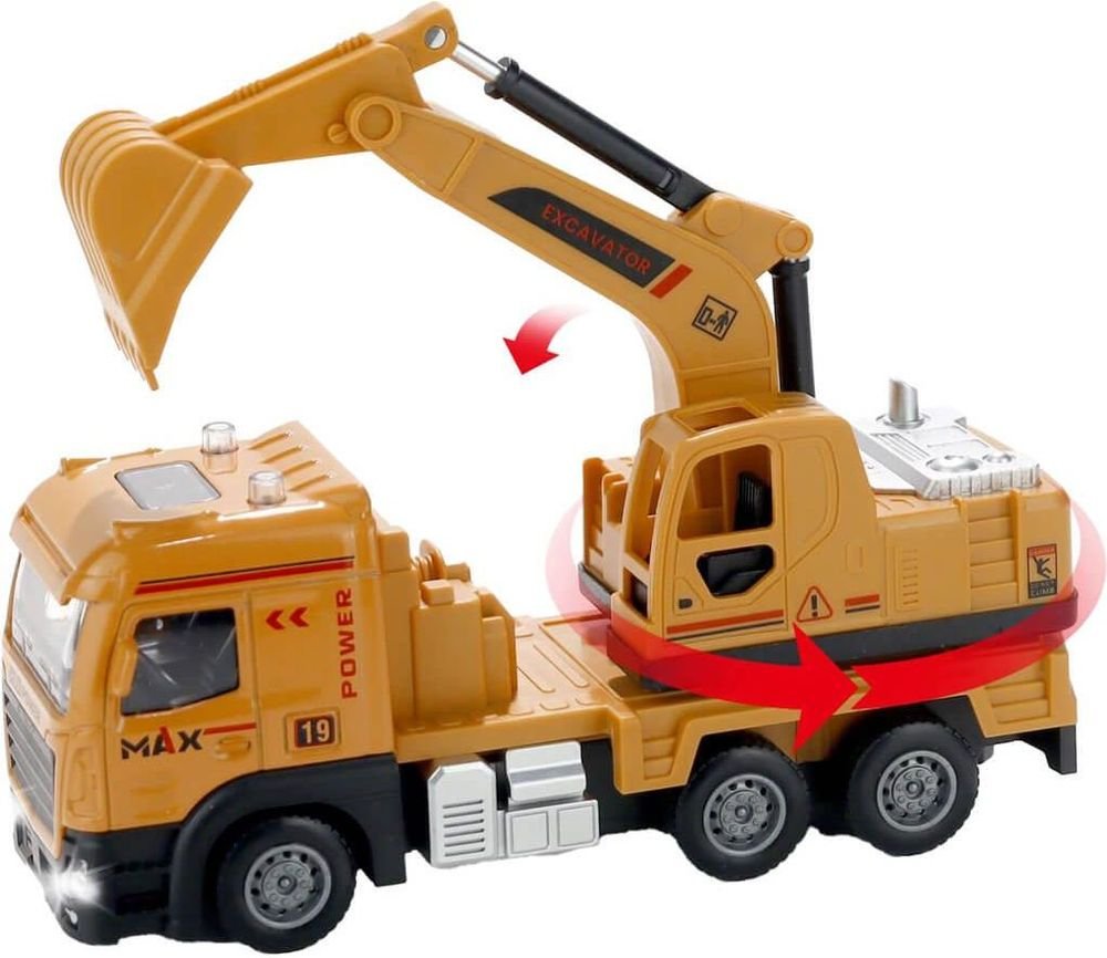 LUNA ΚΑΤΑΣΚΕΥΑΣΤΙΚΟ ΟΧΗΜΑ LUNA TOYS PULL BACK ΜΕ ΦΩΣ ΚΑΙ ΗΧΟ ΣΕ 3 ΣΧΕΔΙΑ