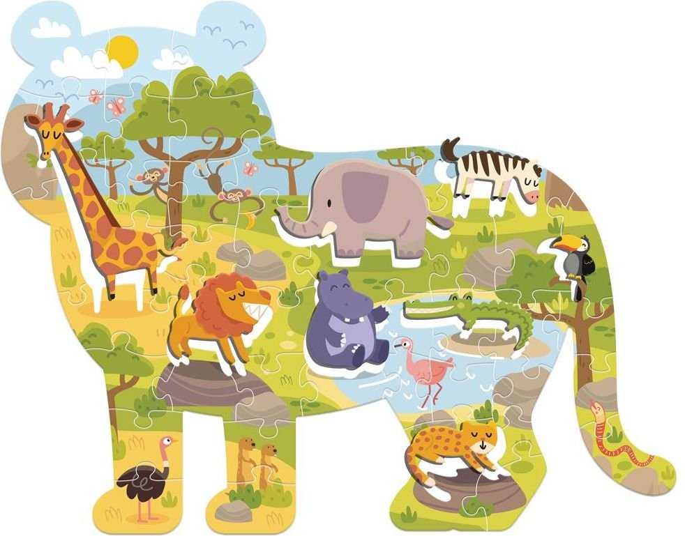 PUZZLE LUNA ΖΩΑ ΖΟΥΓΚΛΑΣ 48 ΤΜΧ ΜΕ 8 ΣΧΗΜΑΤΑ