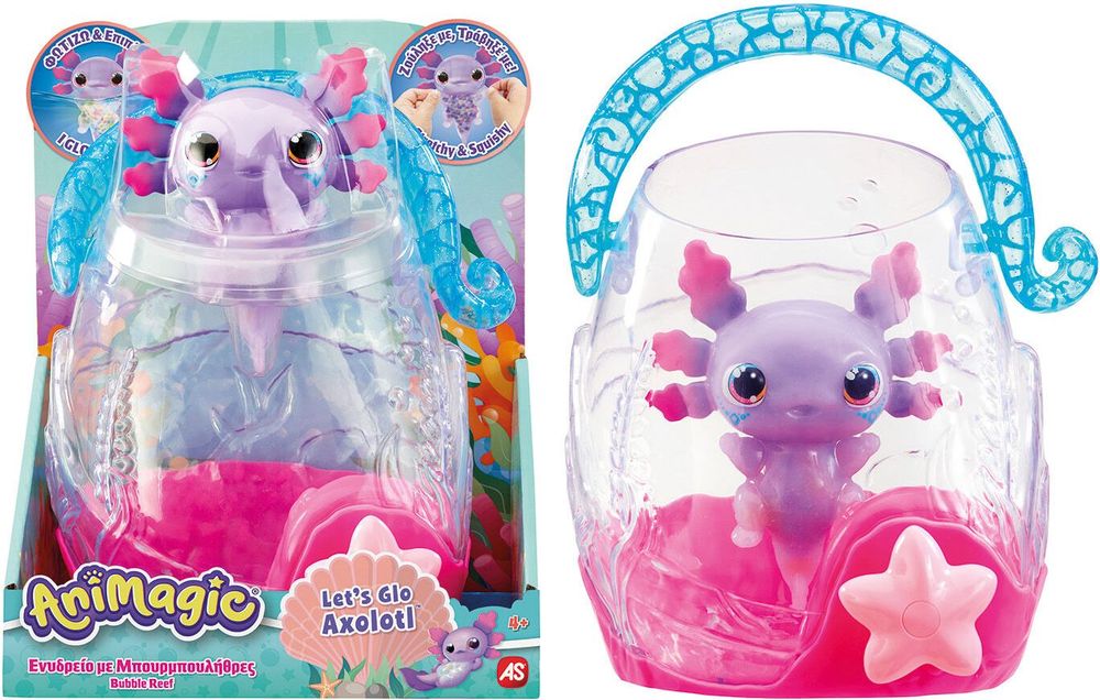 ΦΙΓΟΥΡΑ ΝΕΡΟΥ ANIMAGIC LET'S GLO AXOLOTL ΕΝΥΔΡΕΙΟ ΜΕ ΜΠΟΥΡΜΠΟΥΛΗΘΡΕΣ AS COMPANY